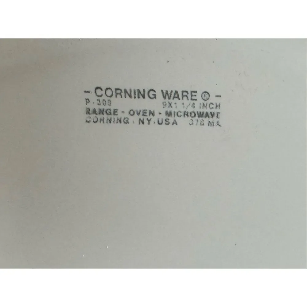 Vintage Corning Ware Blue Cornflower P-309 Pie Plate Dish 9” Made in USA